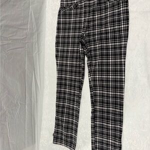 Joe Benbasset womans Black and White Checkered leggings size xl